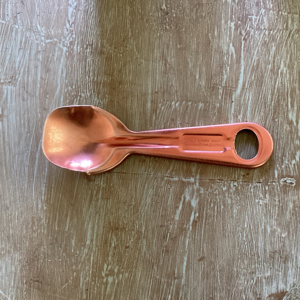 Mid century Kentucky fried chicken aluminum ice cream / potato scoop